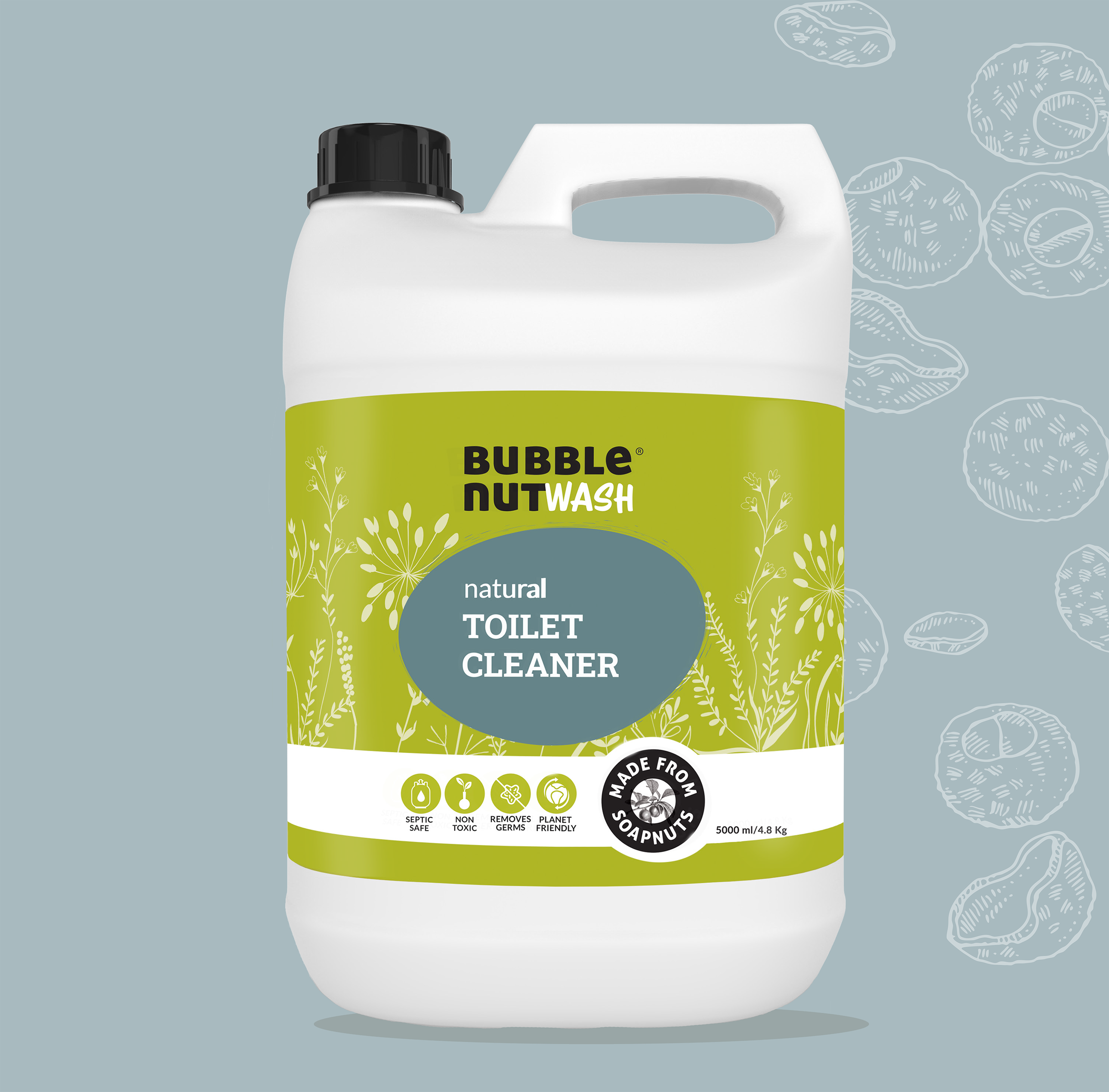 Natural Toilet Cleaner 5L Can BubbleNut Wash