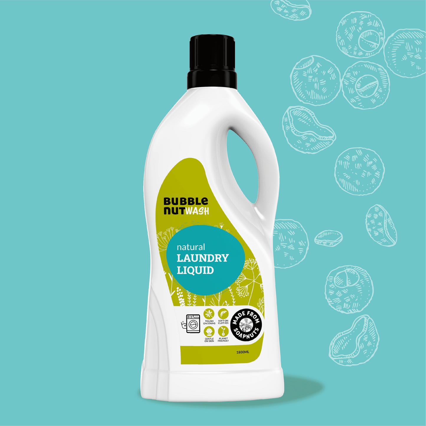 Natural Laundry Detergent [1.8 Lits] - BubbleNut Wash